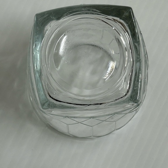 Crown Royal Glass Embossed Lowball Rocks Tumbler Bar Heavy Taper Square Bottom - Picture 4 of 6